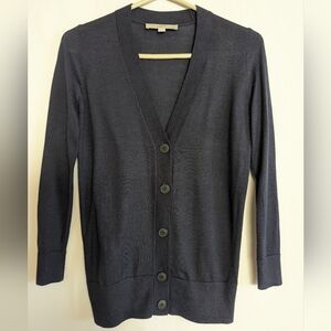 LOFT XXSP Dark Blue Women's Long Cardigan Sweater V-neck